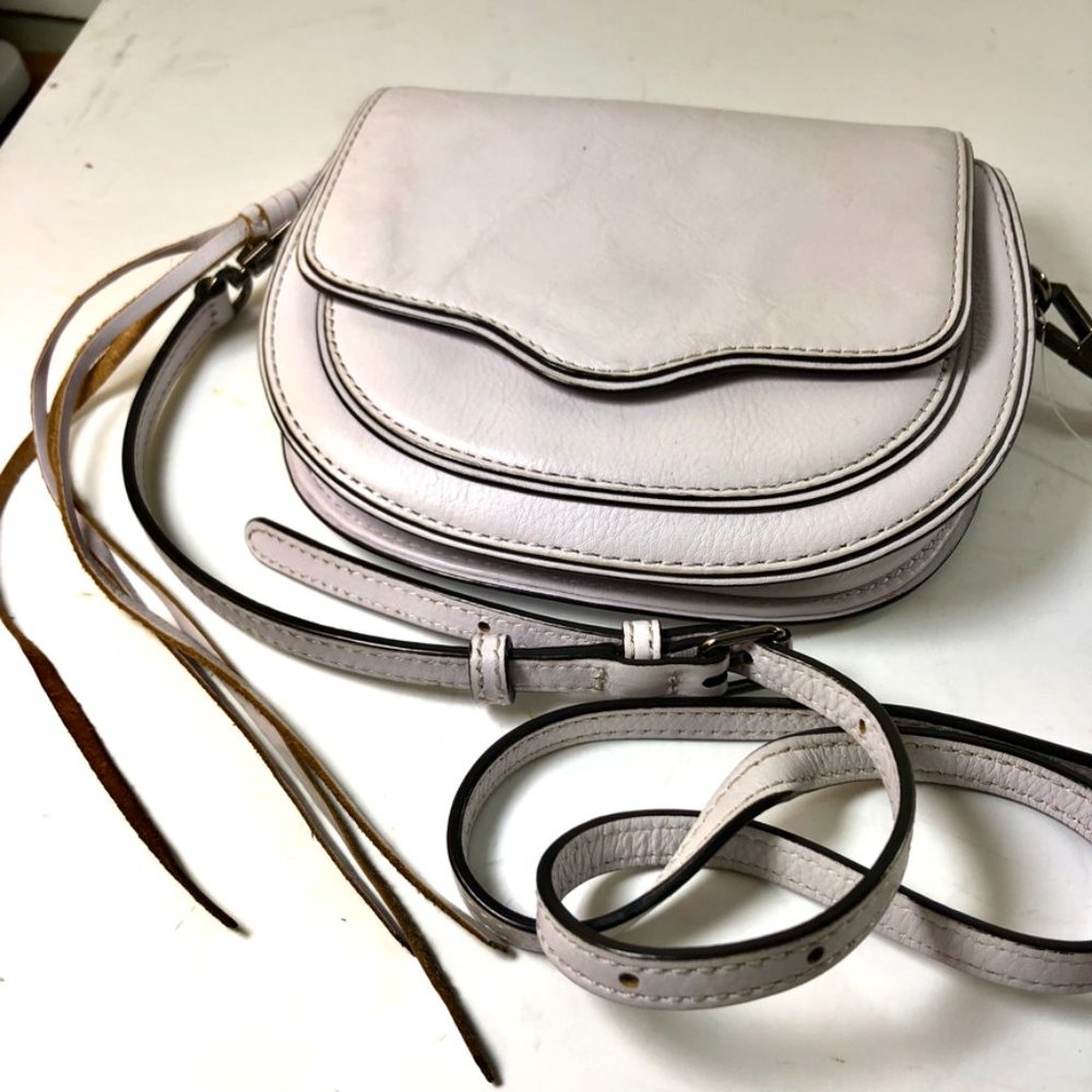 Rebecca Minkoff Women small leather crossbody bag off white ( slightly lilac) - Picture 3 of 8
